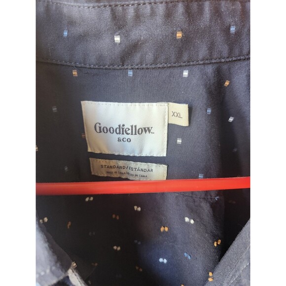 Goodfellow & Co Men’s Navy  Mini Square Button-Up Shirt – Long Sleeve, Size 2XL - Picture 3 of 3